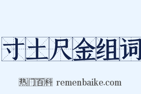 寸土尺金组词是什么意思的图片